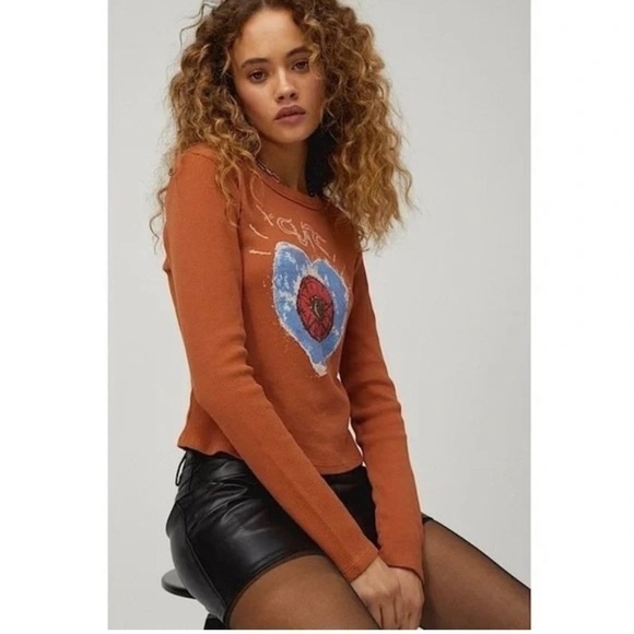 NWT DAYDREAMER The Cure Shrunken Heart Long Sleeve Tee - Picture 1 of 16